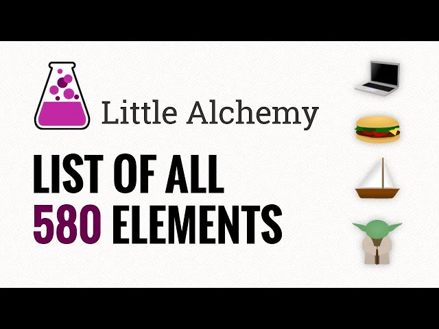 Little Alchemy CHECKLIST - All 580 Items In Order 
