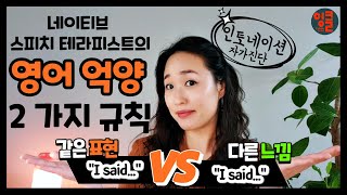 [영어 억양-1] 한 문장으로 억양 자가 진단 해보기. 영어 억양의 가장 기본적인 원리와 사용법.