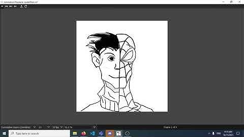 Peter Parker Animation drawing using GIMP
