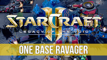 StarCraft 2: One Base RAVAGER Push! (Gameplay)
