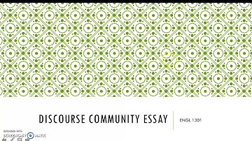 Discourse Community Essay Lecture