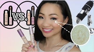 Compare TARTE SHAPE TAPE CONCEALER Under MICROSCOPE ! Maimoments