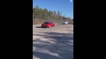 Mustang Burnout donut face to face with cops Moncton CarShow #Mustang #Cops #Moncton #carshow #april