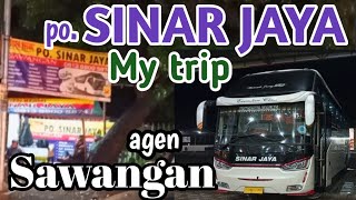 Naik bis sinar jaya dari agen sawangan Depok