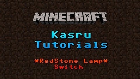 MINECRAFT Basic Tutorial #1 [RedStone Light Switch]
