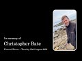Christopher Bate Funeral Escort ~ Tuesday 23rd August 2022