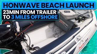 Honwave Beach Launch (23min from trailer  3 miles offshore)