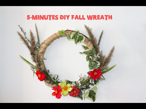 Easy DIY Fall Wreath With Garden Shrubs and Foliage | HOMECRUX