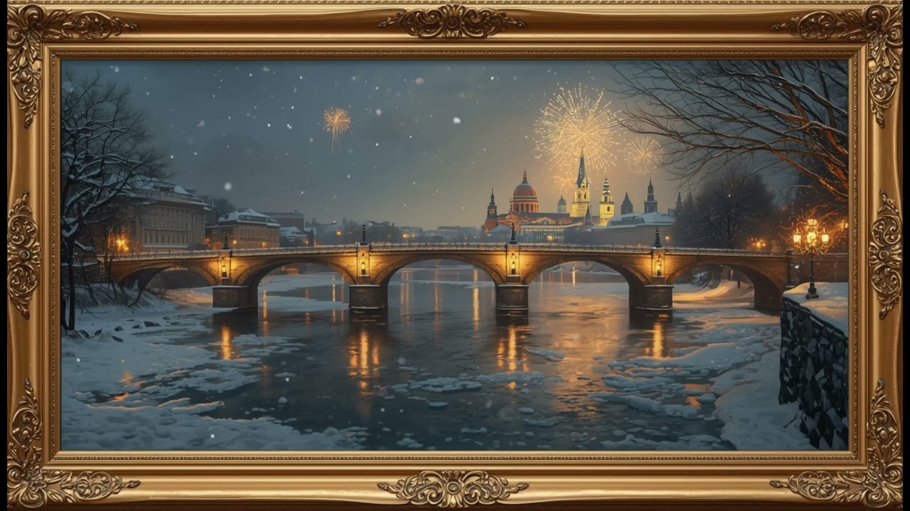 Happy New Year Art Frame 4K | Classic Holiday Paintings for TV