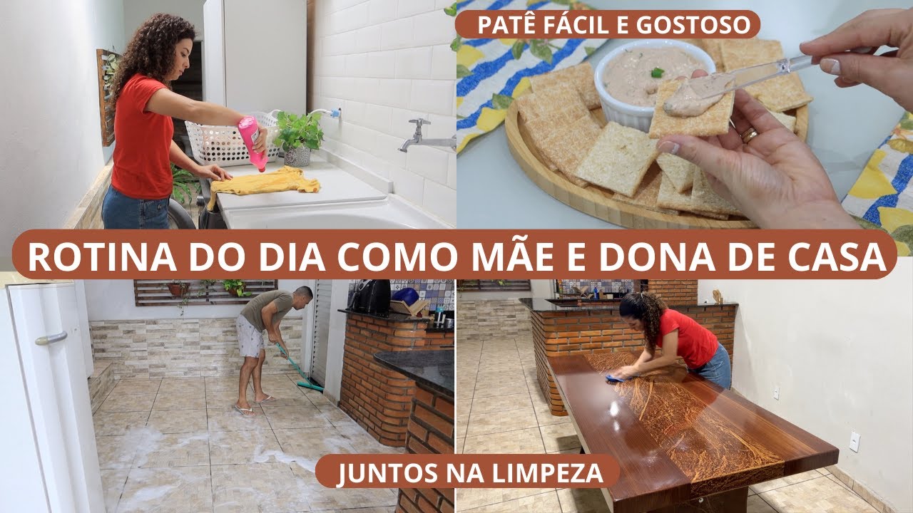 ORGANIZAÇÃO RÁPIDA DA CASA, TESTEI O TIRA MANCHAS, MARIDO LAVOU ÁREA EXTERNA, PATÊ PRÁTICO E GOSTOSO