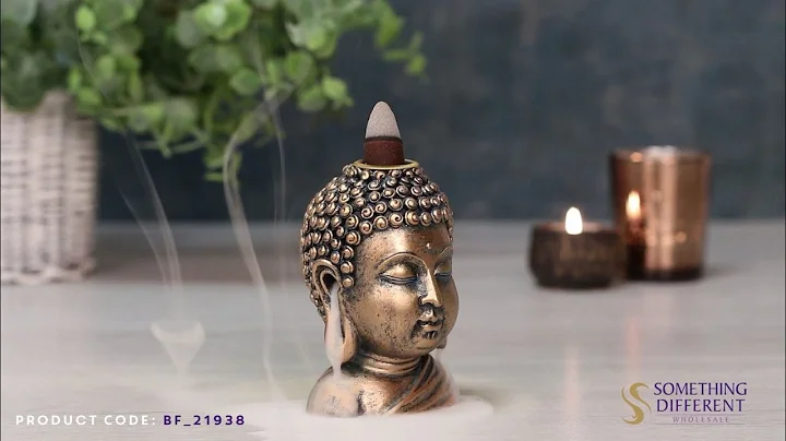Bronze Buddha Head Backflow Incense Cone Burner | Something Different Wholesale