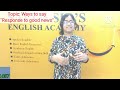 Naziah with her fabulous presentation on the topic "Ways to say – Response to good news"