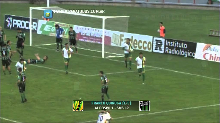 Los goles de Aldosivi 1 - San Martín SJ 2. Fecha 6. Torneo Primera B Nacional. FPT.