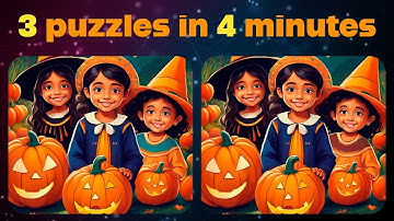 [2] Spot The Difference,  Find The Difference. Find 4 Differences in 60 Seconds. Three Puzzles