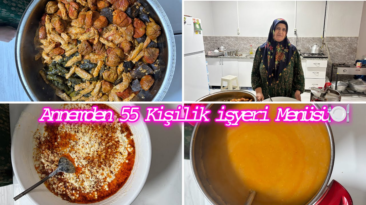 Aşçı Annemden 55 Kişilik İşyeri Yemek Menüsü/Biber 🫑 🍆 Dolması😋Mercimek Çorbası/Yoğurtlu Makarna
