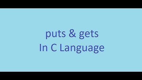 C Programming Course || 26#puts & gets(ARABIC)