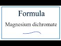 Magnesium and Dichromate Concepts