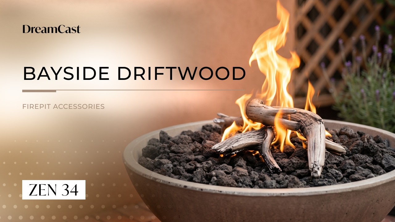 Bayside Driftwood Ceramic Log Set in Zen 34 - Fire Pit Accessories