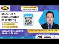 Webinar "Materials And Consumables In Welding"