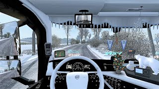 Euro Truck Simulator 2 (v1.36) - Volvo FH Reworked Open Pipe Sound + Skin + Interior [Frosty Winter]