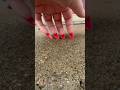 ASMR Pure Scratching Build Up On Wet Concrete XL Red Nails Outside In The Rain ASMR Nails 