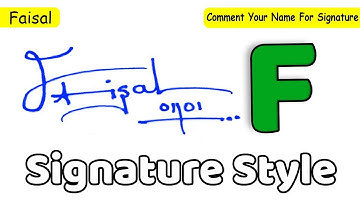 ✔️ Faisal Name Signature Style Request Done