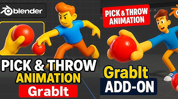 Master Pick & Throw Animation in Blender! 🚀 Easy Tutorial with GrabIt Add-On