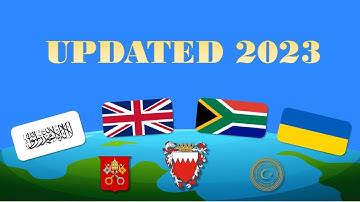 The Nations of The World (Chocolate Ghost House)with flags and coat of arms- Updated 2023