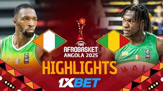 Côte d'Ivoire 🇨🇮 vs Mali 🇲🇱 | Quarter-Finals | 1XBET Highlights | #AfroBasket 2025