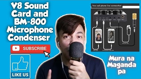 V8 sound card and BM-800 condenser mic REVIEW and UNBOXING video