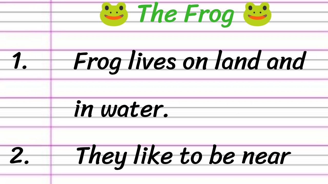 Frog Essay in English 10 Lines || Short Essay on Frog