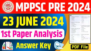 23 JUNE 2024 MPPSC PAPER ANALYSIS | MPPSC PRE 2024 | MPPSC ANSWER KEY 2024 | ROYAL STUDY | MPPSC ANS
