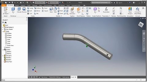 Hitch Pin, 30degree Elbow Autocad Inventor Tutorial, UNISA CAD161s, Autodesk