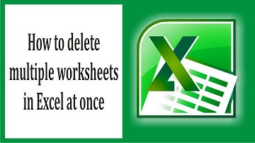 How to delete multiple worksheets in Excel at once #74