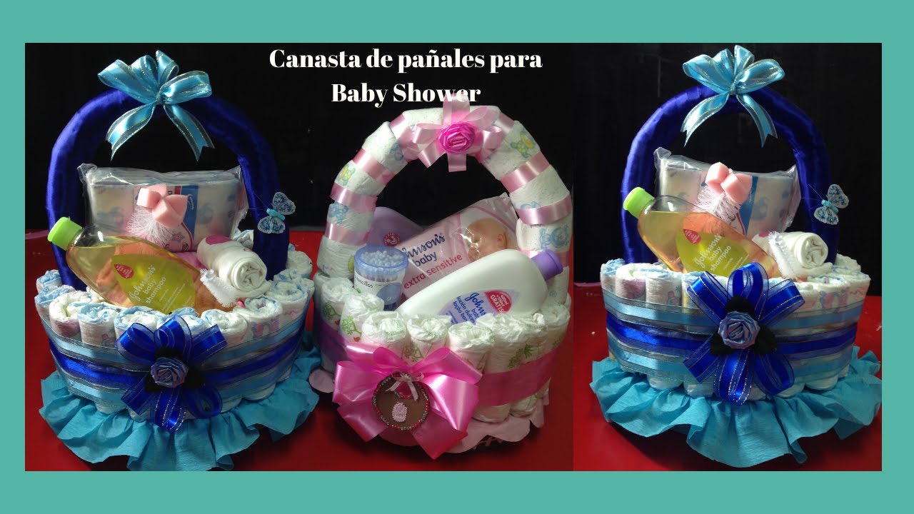 Volver a llamar divorcio flauta Canasta de pañales para Baby Shower - YouTube