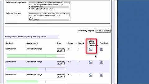 WriteExperience: Managing Student Grades