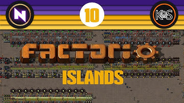 Factorio Islands - E10 - Biters, Belts and Tracks - Yuoki Industries coop with KatherineOfSky
