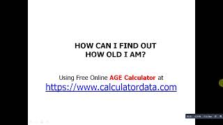 Online Age Calculator - How can I find out how old I am old? Visit: www.calculatordata.com screenshot 5