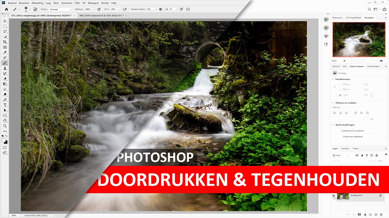 Update New Photoshop CC | Doordrukken \u0026 Tegenhouden met Aanpassingslagen (Dutch)