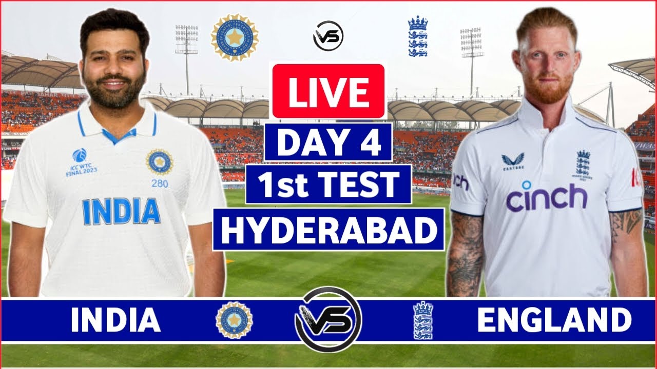 India v England 1st Test Day 4 Live Scores IND v ENG Test Live Scores