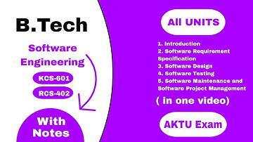Software Engineering All Units in one Video AKTU Exam With PDF Notes | 3rd Year KCS - 601
