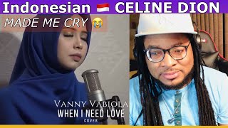 WHEN I NEED YOU - CÉLINE DION COVER BY VANNY VABIOLA (REACTION)😭Indo subtitles available