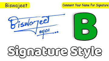 ✔️ Biswajeet Name Signature Style Request Done