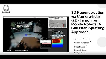 3D Reconstruction via Camera-lidar (2D) Fusion for Mobile Robots: A Gaussian Splatting Approach
