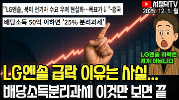 배당소득분리과세 관련주 / LG엔솔 급락 이유 / 뉴욕증시 5거래일 연속 상승 #QT종료 #엔비디아 #반도체 #구글 #2차전지 #테슬라 #에코프로 #LG엔솔 #삼전 #하이닉스