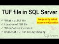 What is a tuf file in sql server  tuf file in log shipping  sql interview questions  ms sql