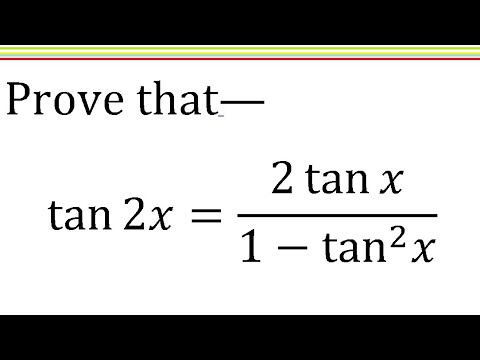 Tan2x 2tanx 1 Tan X Trigonometric Identity Solve Hindi Youtube