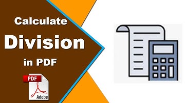 How to Calculate Division in PDF form with Adobe Acrobat Pro 2020