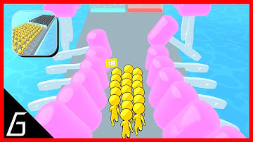 Runner Pusher - All Levels Gameplay (iOS, Android) Walkthrough Levels 1 - 5 Tutorial