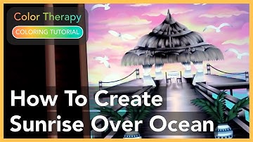 Coloring Tutorial: How to Create a Mesmerising Sunrise Over the Ocean with Color Therapy App